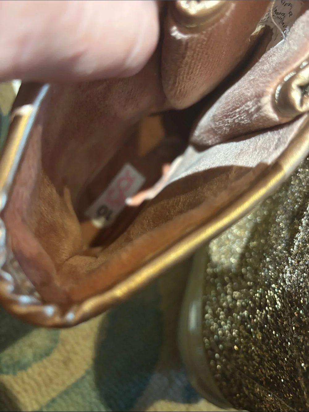 Sugar Skylar glitter duck boots 10